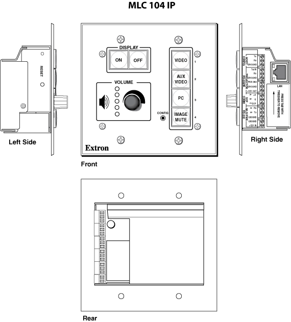 MLC 104 IP Panel Drawing