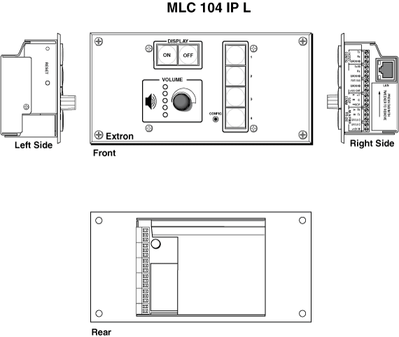 MLC 104 IP L Panel Drawing