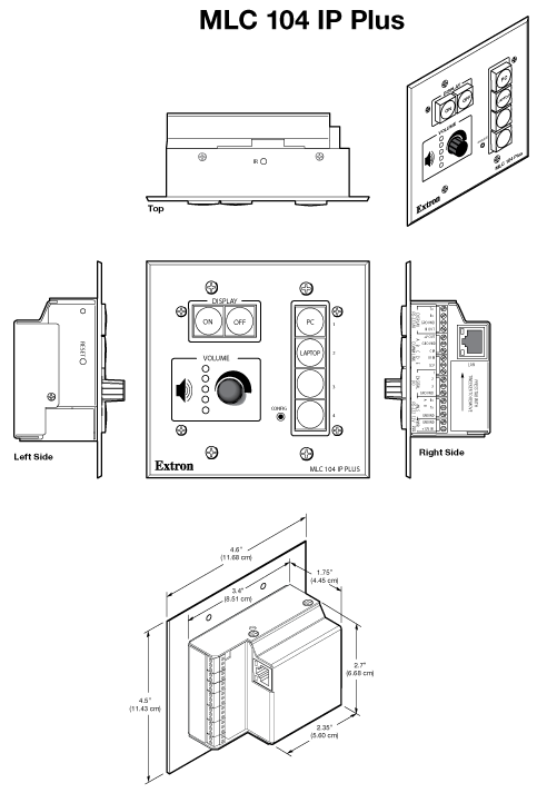 MLC 104 IP Plus Panel Drawing