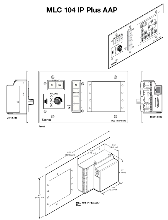 MLC 104 IP Plus  AAP Panel Drawing