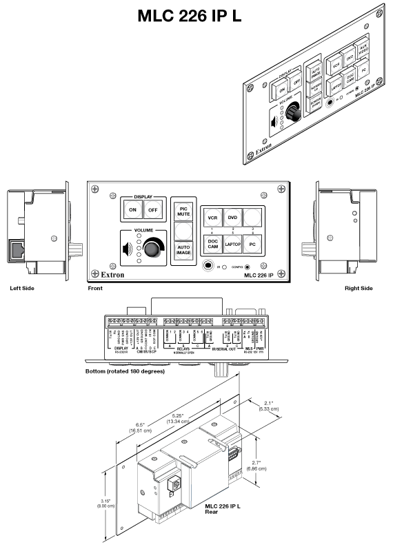 MLC 226 IP  L Panel Drawing