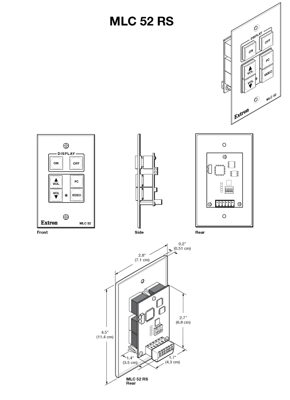 MLC 52 RS Panel Drawing