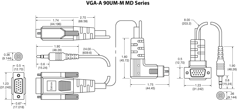 VGA-A 90UM-M MD Panel Drawing