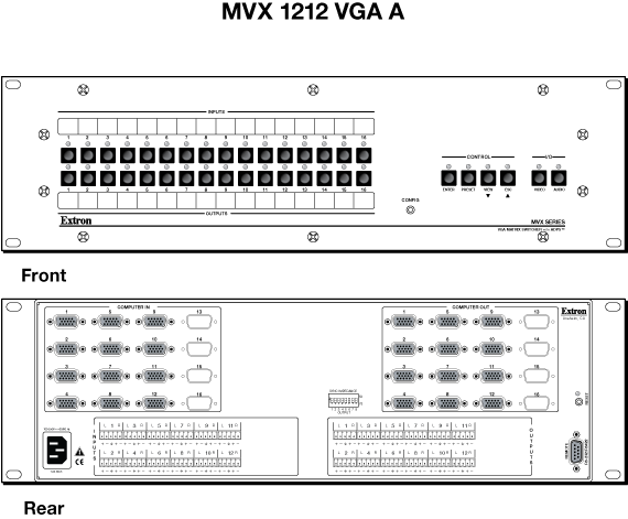 MVX  1212 VGA A Panel Drawing