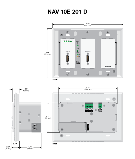 NAV 10E 201 D Panel Drawing