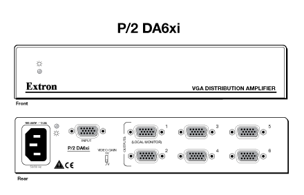 P/2 DA6xi Panel Drawing