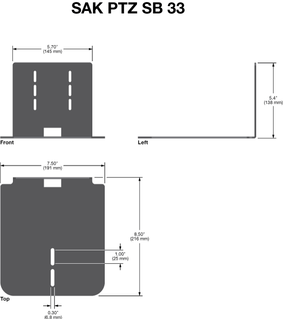 SAK PTZ SB 33 Panel Drawing