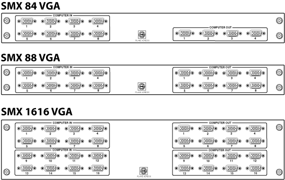 SMX VGA Series Panel Drawing