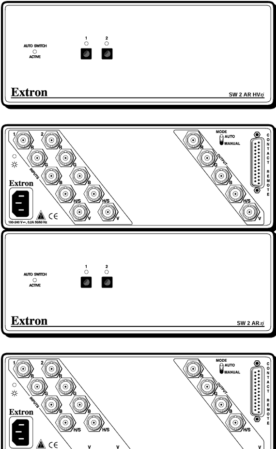 SW 2 ARxi & SW 2 AR HVxi Panel Drawing