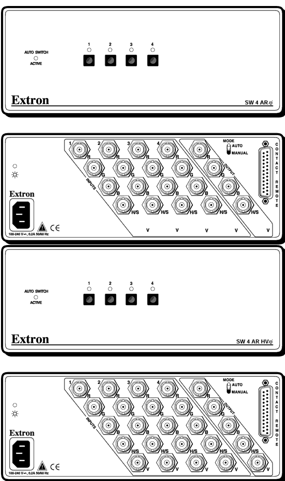 SW 4 ARxi & SW 4 AR HVxi Panel Drawing