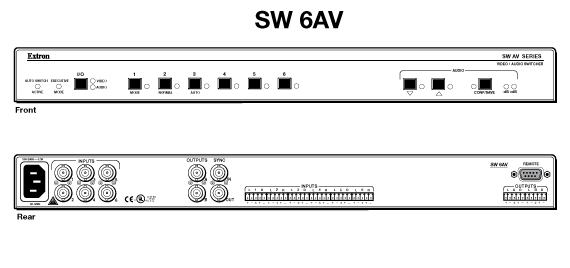 SW 6AV, SW 6AV RCA Panel Drawing