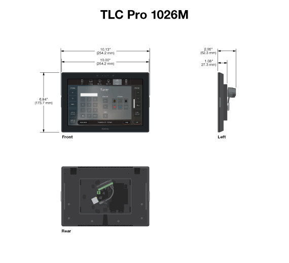 TLC Pro 1026M Panel Drawing