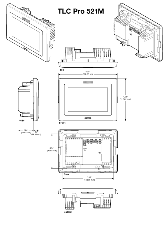 TLC Pro 521M Panel Drawing