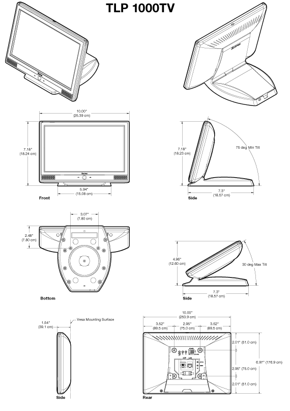 TLP 1000TV Panel Drawing