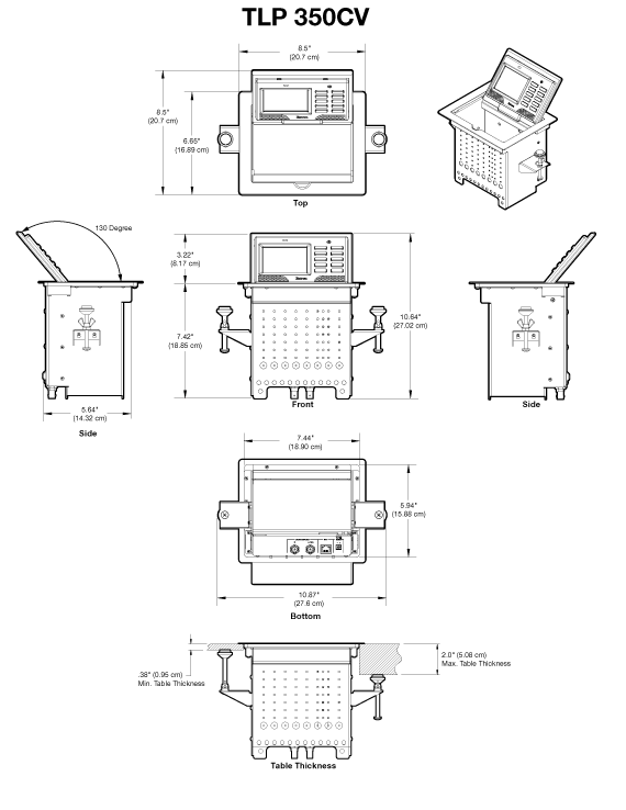 TLP 350CV Panel Drawing