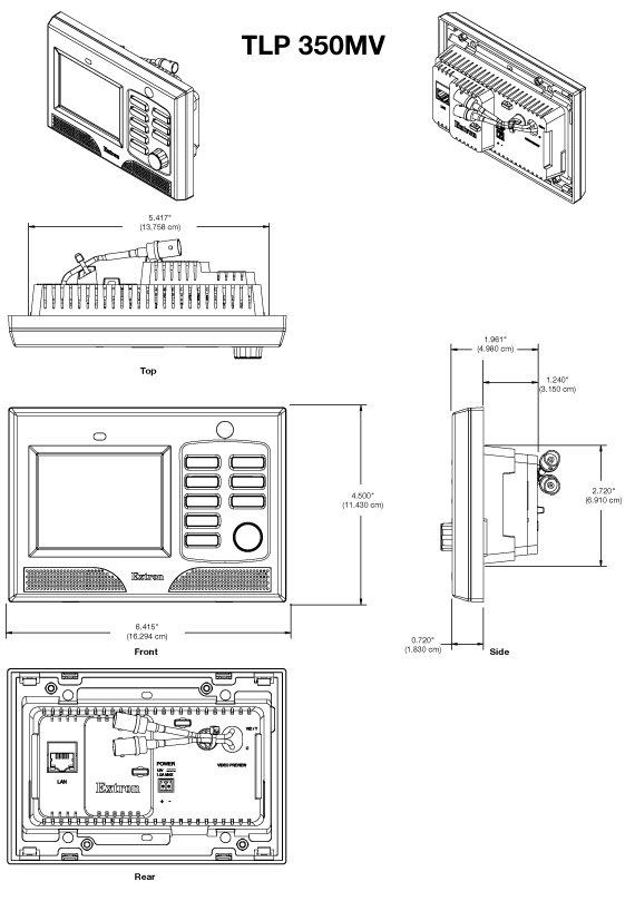 TLP 350MV Panel Drawing