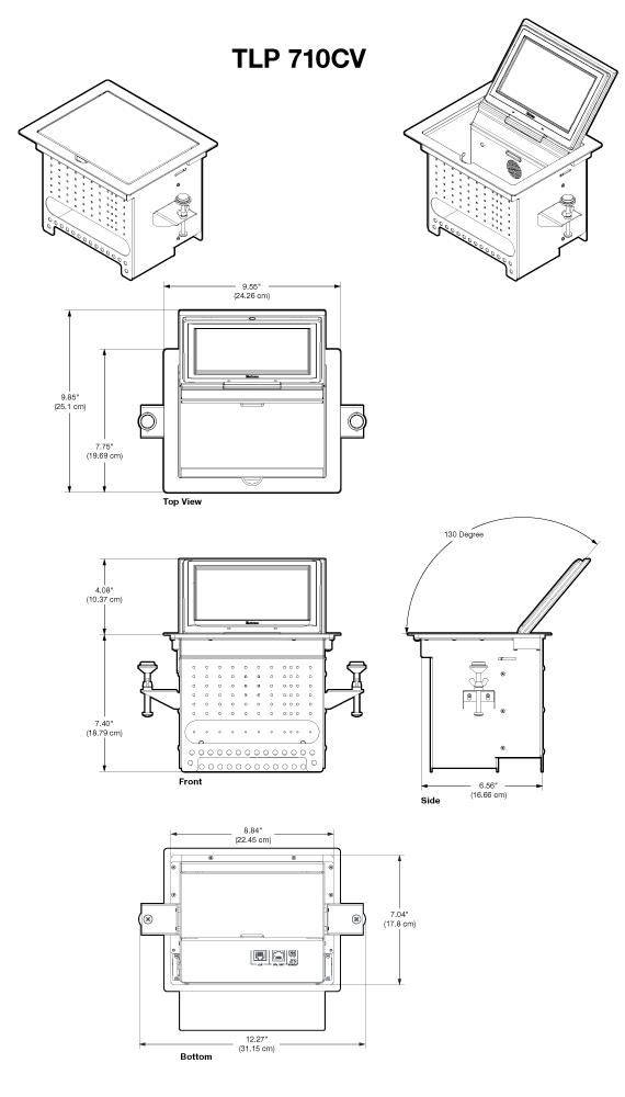 TLP 710CV Panel Drawing