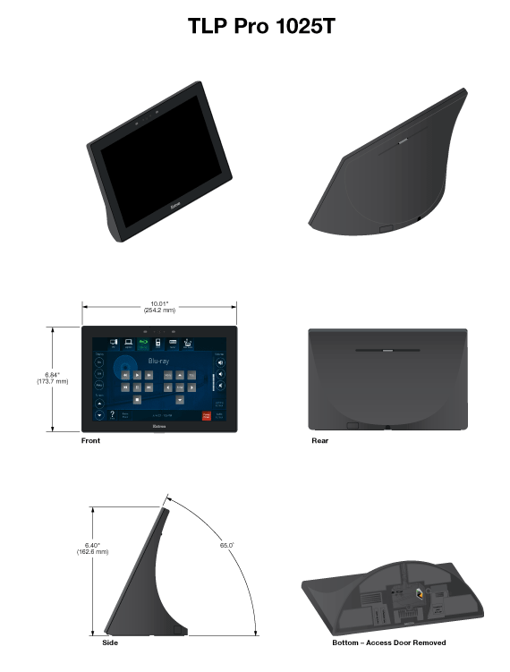 TLP Pro 1025T Panel Drawing