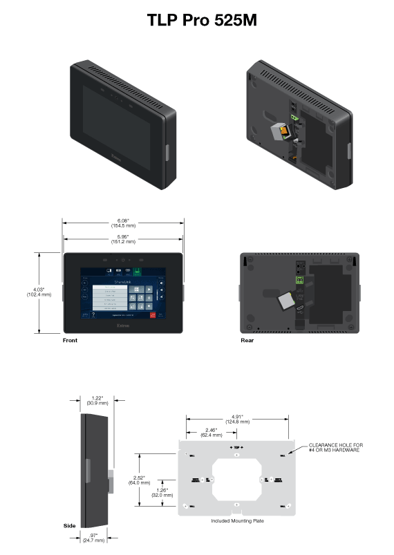 TLP Pro 525M Panel Drawing