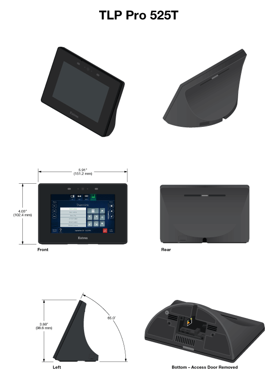 TLP Pro 525T Panel Drawing