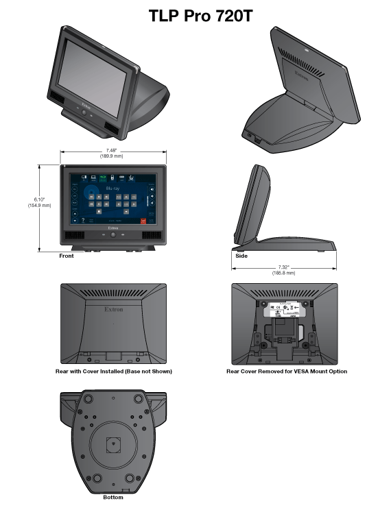 TLP Pro 720T Panel Drawing