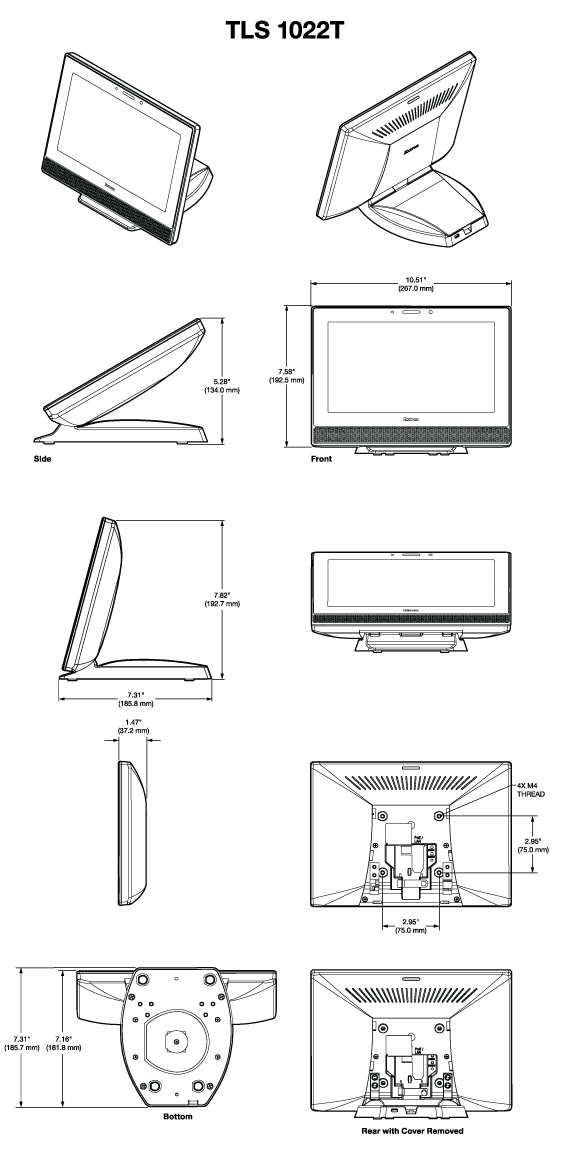 TLS 1022T Panel Drawing