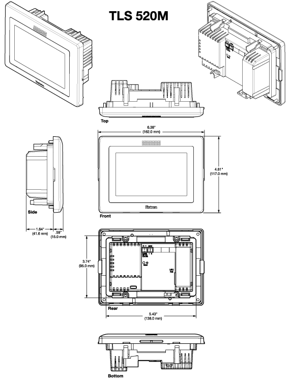 TLS 520M Panel Drawing