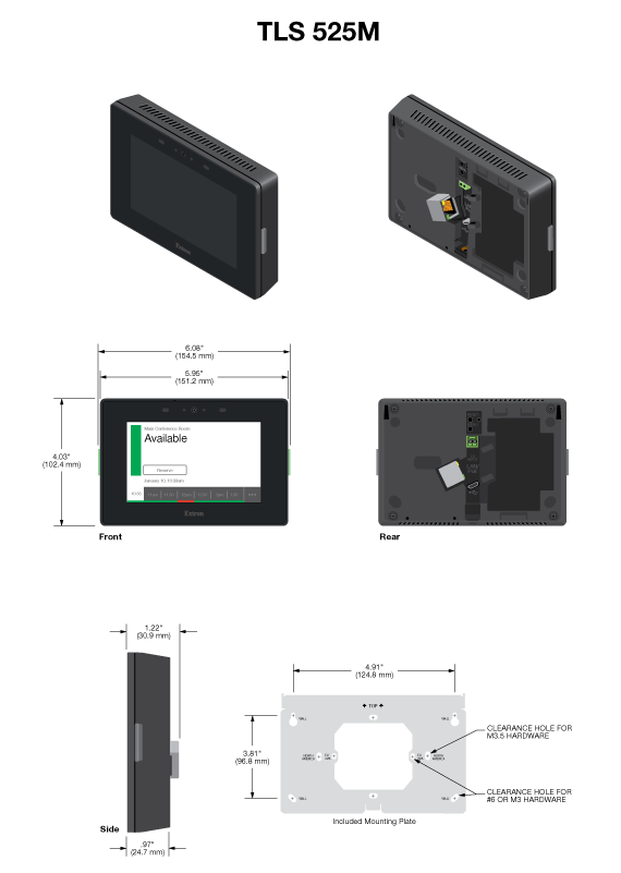 TLS 525M Panel Drawing