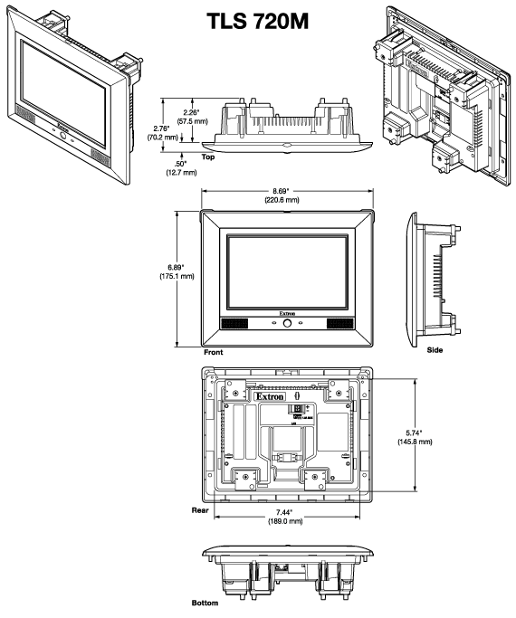 TLS 720M Panel Drawing