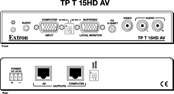 TP T 15HD AV Panel Drawing