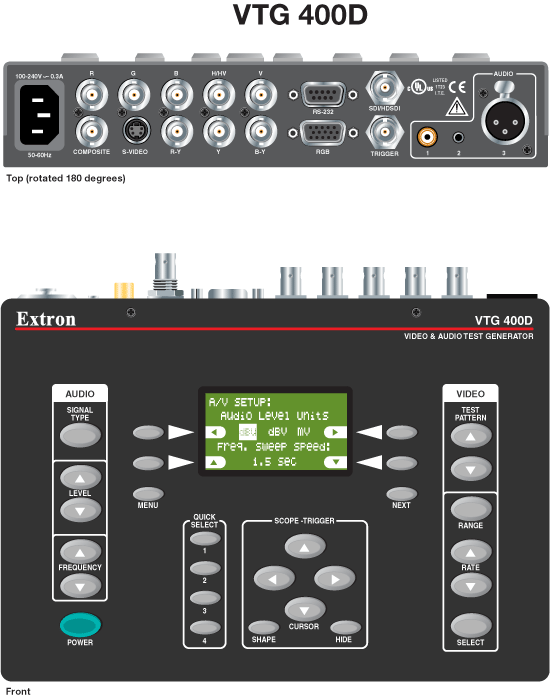 VTG 400D Panel Drawing