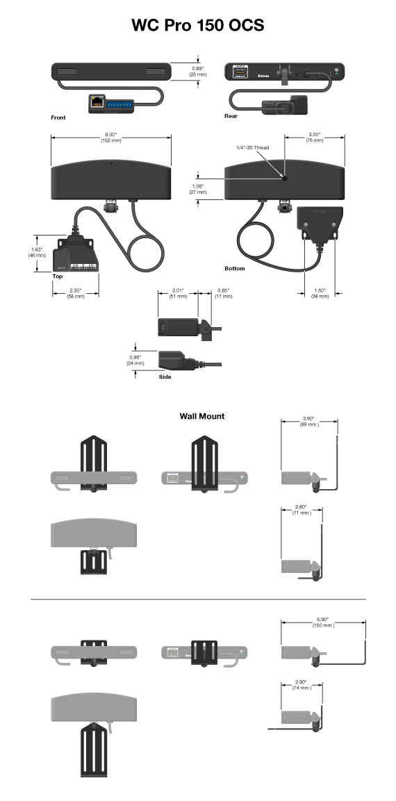 WC Pro 150 OCS Panel Drawing