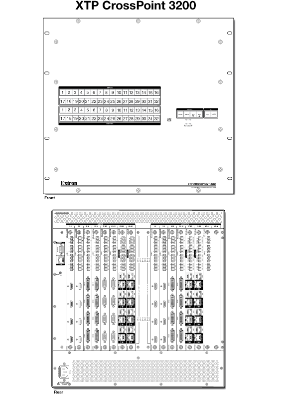 XTP CrossPoint 3200 Panel Drawing