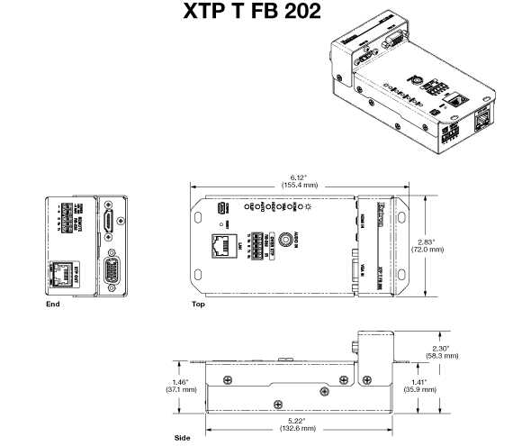 XTP T FB 202 Panel Drawing